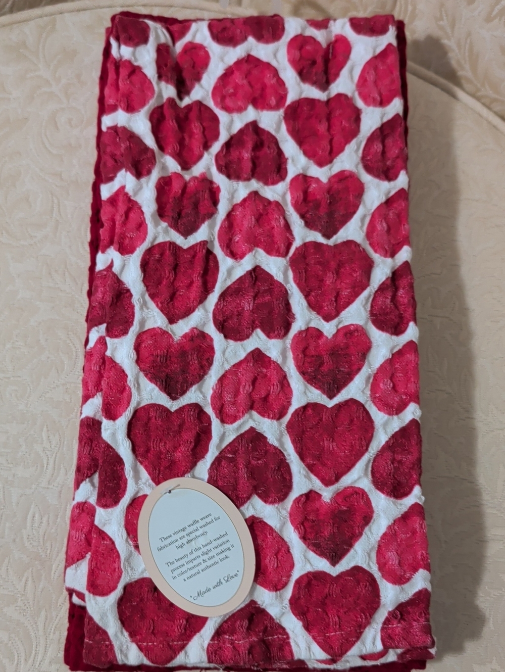 Red Heart Pattern Plush Throw Blanket PACK OF 3